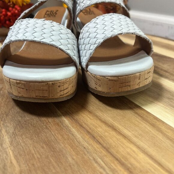 Miz Mooz GENNA Woven Heeled Sandals 40W / 9-9.5W in White Leather - Picture 4 of 11